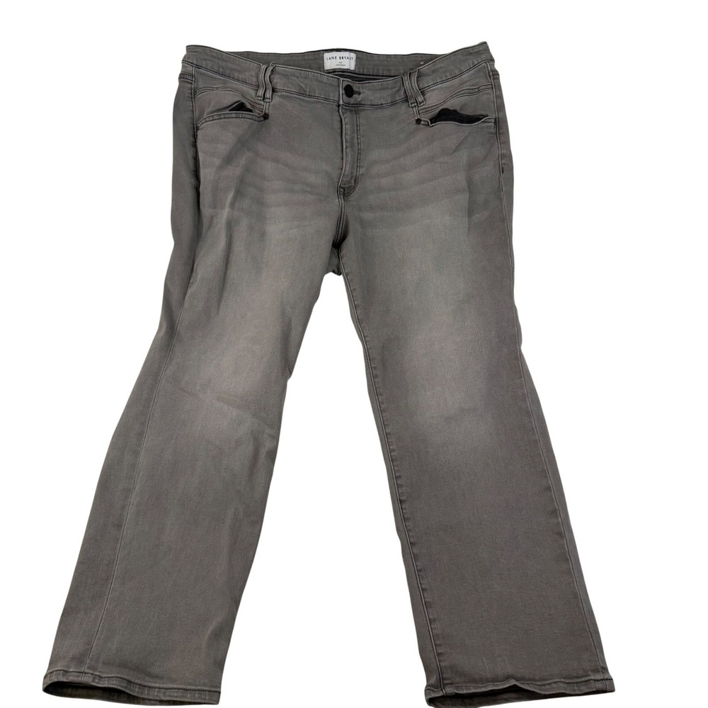 Lane Bryant Grey Mid Rise Signature Straight Flex Magic Waistband Jeans 22P